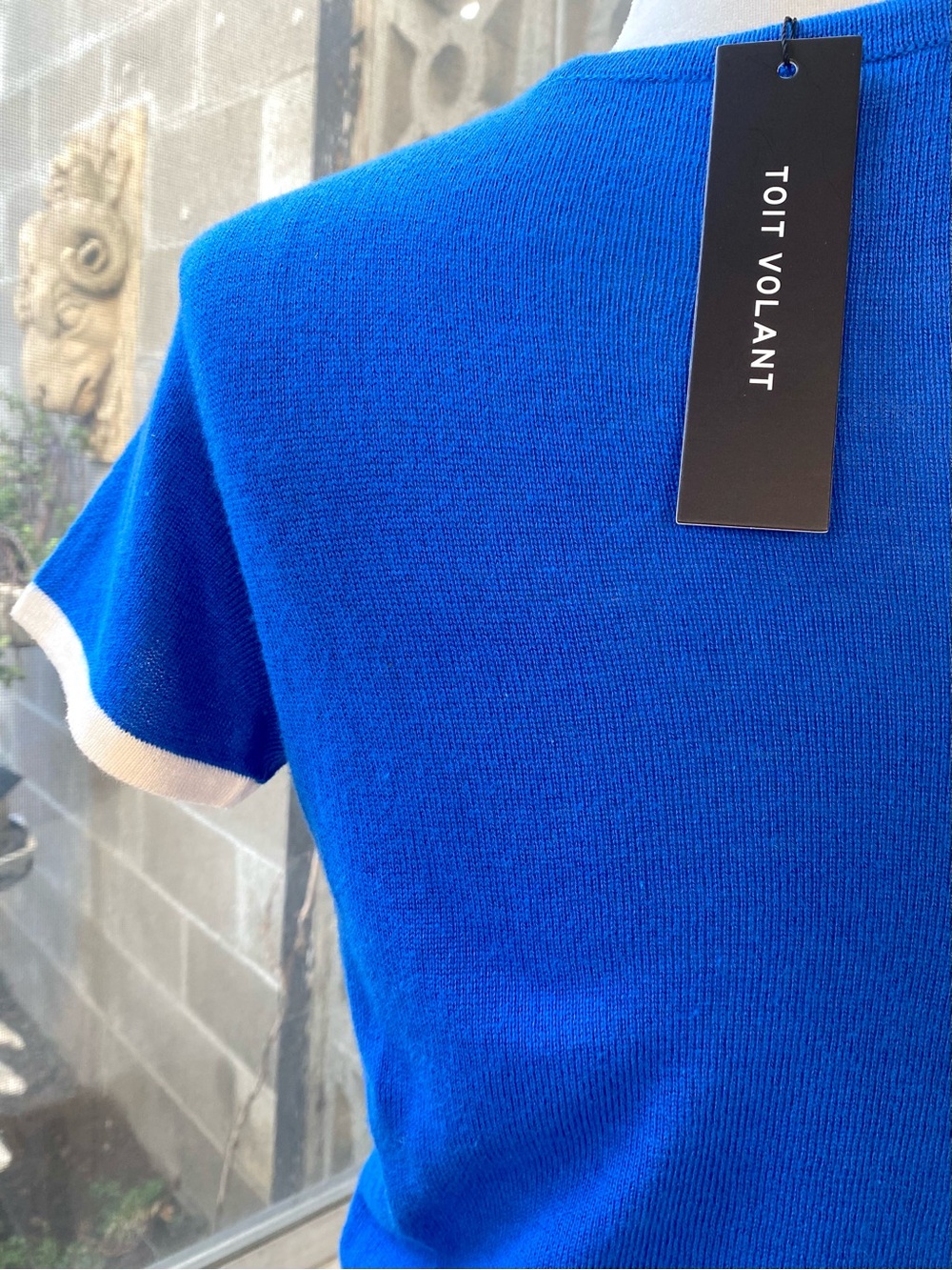 Toit Volant NWT Katya Knit Top in Cobalt Blue, Size S - Picture 7 of 8